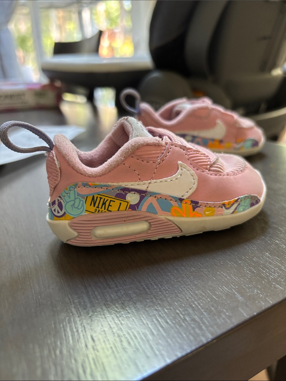 Nike Baby Pink 3C Sneakers with White Swoosh